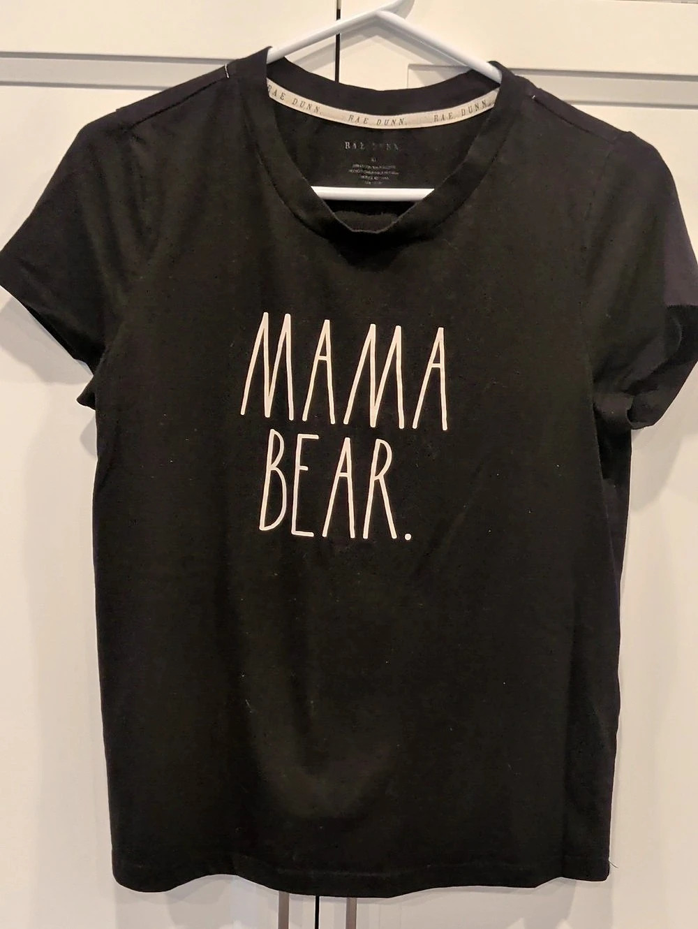 Rae Dunn Mama Bear Short Sleeve T-Shirt Graphic Short Sleeve Tee in Black